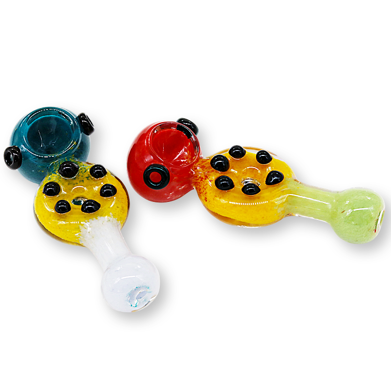 Triple Shaded Dotted Donut Handpipe | 5 inches | Assorted Colors product image